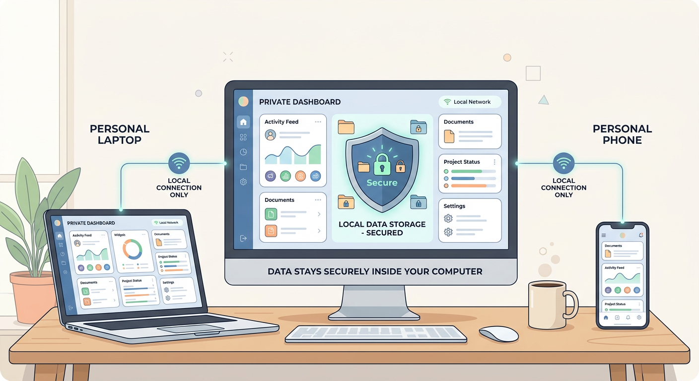 Privacy-first ownership illustration